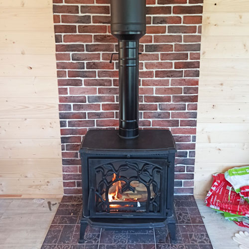 Монтаж чугунной печи-камина NORDflam ARICA